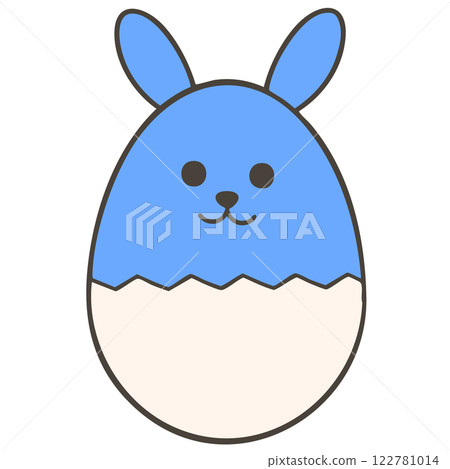 Blue and white Easter eggs with lines Blue and white Easter eggs with lines 122781014