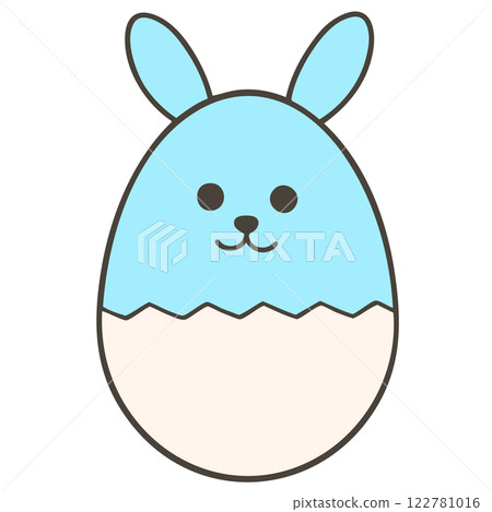 Light blue and white Easter egg (with lines) Light blue and white Easter egg (with lines) 122781016
