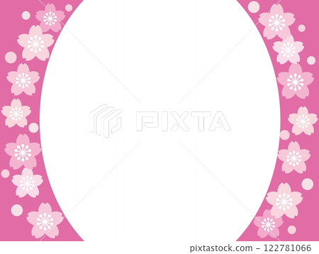 Cherry blossom frame white space 122781066