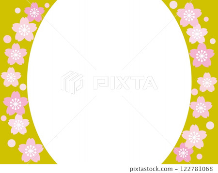 Cherry blossom frame white space Cherry blossom frame white space 122781068