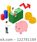 Asset management and investment isometric illustration 122781189