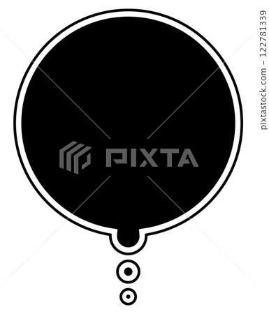 Black simple imagine bubble Black simple imagine bubble 122781339