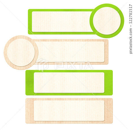 Set horizontal or vertical banners from recycled carton material. Strategy approach to zero waste, responsible consumption. Eco-friendly concept. Copy space for text. Isolated on white background Set horizontal or vertical banners from recycled carton material. Strategy approach to zero waste, responsible consumption. Eco-friendly concept. Copy space for text. Isolated on white background 122781517