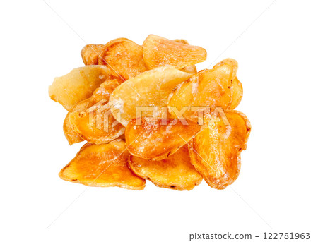Sweet potato chips [white background, cutout] 122781963