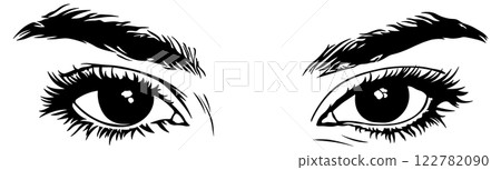 eye, silhouette, woman 122782090