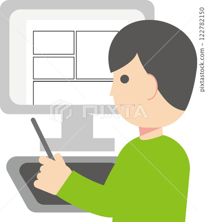 男人數位繪畫漫畫 122782150