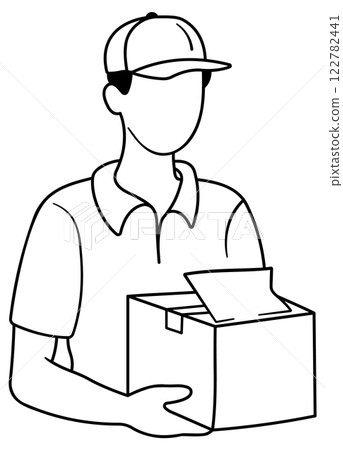 delivery, man, cardboard 122782441