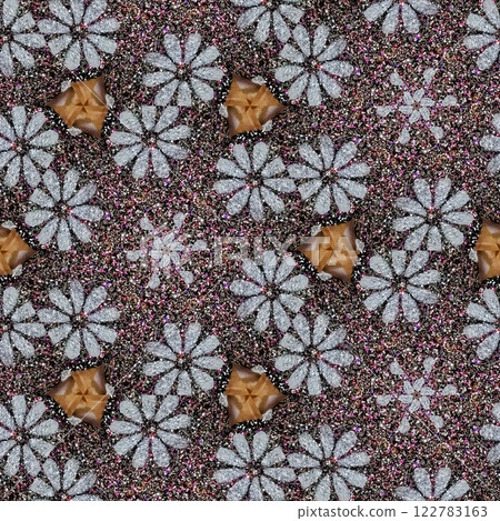 Ethnical mixed Embroidery design concept. Antique art for website, user interface theme. Interior decoration idea. Abstract pattern for the carpet background. Digital textile design for printing	 122783163