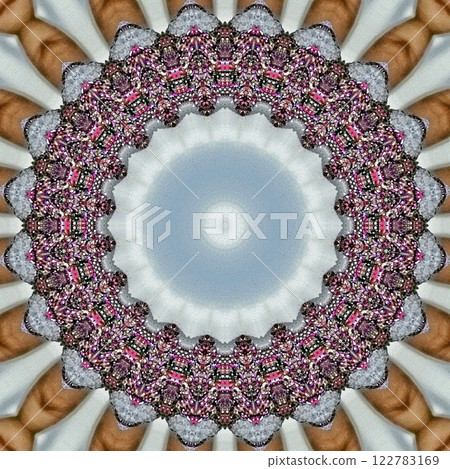 Ethnical mixed Embroidery design concept. Antique art for website, user interface theme. Interior decoration idea. Abstract pattern for the carpet background. Digital textile design for printing	 122783169