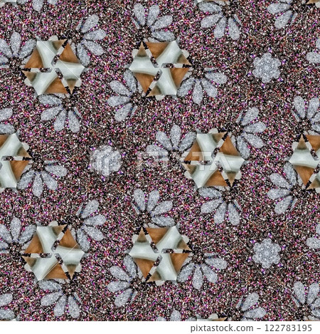 Ethnical mixed Embroidery design concept. Antique art for website, user interface theme. Interior decoration idea. Abstract pattern for the carpet background. Digital textile design for printing	 122783195