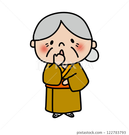 童話故事裡驚訝的老太太 122783793