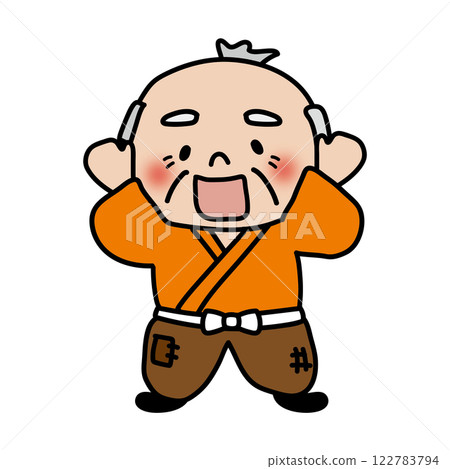 童話故事裡驚訝的老人 童話故事裡驚訝的老人 122783794