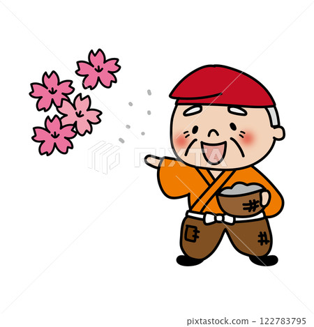 Old Man Spreads Ashes to Make Flowers Bloom 122783795