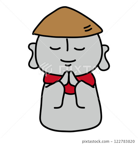 戴帽子的地藏菩薩像 122783820