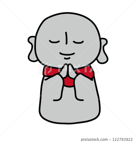 雙手合十的地藏菩薩像 122783822