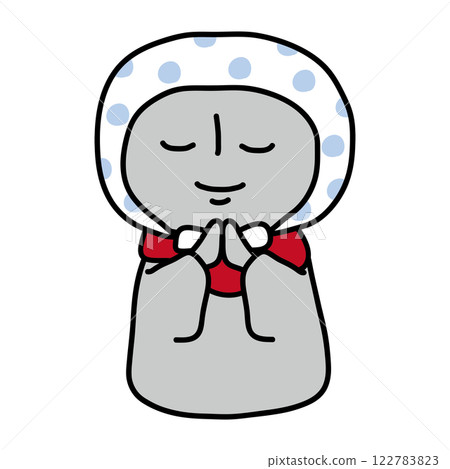 戴手巾的地藏菩薩像 122783823