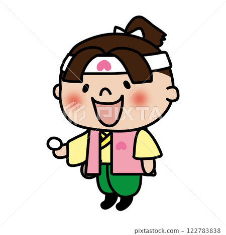 Momotaro giving millet dumplings 122783838