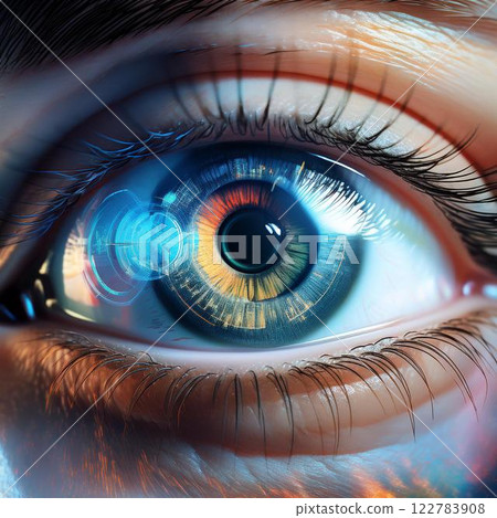 未來的智慧隱形眼鏡:可顯示 AR 技術的電子眼 未來的智慧隱形眼鏡:可顯示 AR 技術的電子眼 122783908