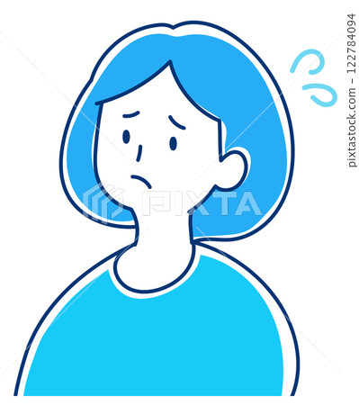 陷入困境/焦慮的女人的插圖 陷入困境/焦慮的女人的插圖 122784094