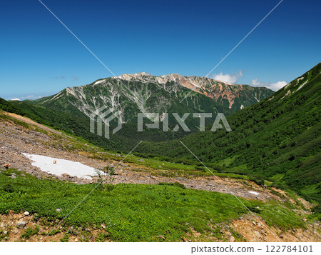 [山景]富山縣、北阿爾卑斯、藥師澤小屋～岩嶽規越、藥師山（2023年） 122784101