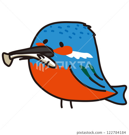 Kingfisher, a small bird that eats fish 122784184