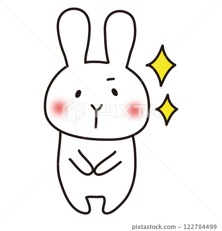 A sharp and sparkling white rabbit A sharp and sparkling white rabbit 122784499