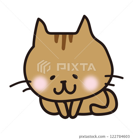 Brown cat bowing 122784603