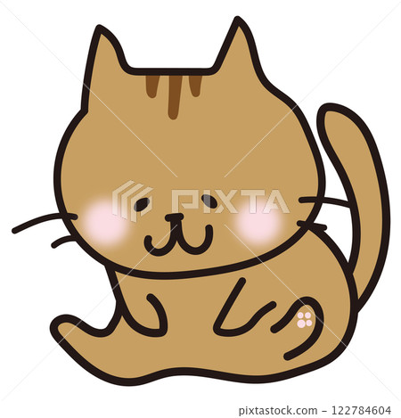 Brown cat grooming Brown cat grooming 122784604