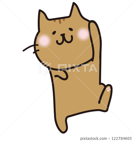 Brown cat playing 122784605