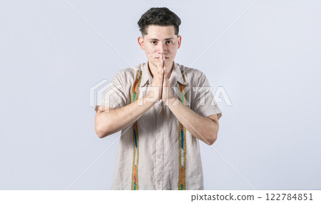 Man asking please, guy putting hands together asking please, worried man apologizing, Hopeful man asking for help or apologizing, man thanking for forgiveness Man asking please, guy putting hands together asking please, worried man apologizing, Hopeful man asking for help or apologizing, man thanking for forgiveness 122784851