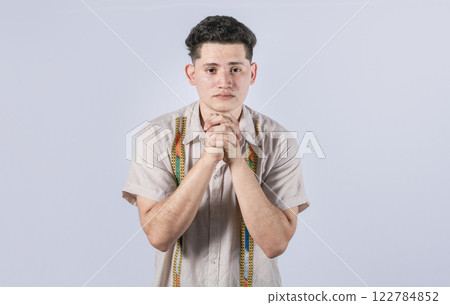 Man asking please, guy putting hands together asking please, worried man apologizing, Hopeful man asking for help or apologizing, man thanking for forgiveness Man asking please, guy putting hands together asking please, worried man apologizing, Hopeful man asking for help or apologizing, man thanking for forgiveness 122784852