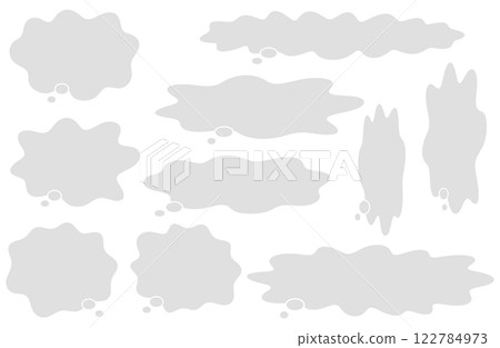Moyamo speech bubble vector illustration set frame frame copy space gray gray 122784973