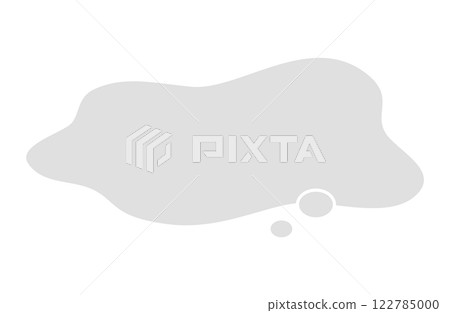 Fuzzy imagination speech bubble vector illustration Simple fluid shape Gray Fuzzy imagination speech bubble vector illustration Simple fluid shape Gray 122785000
