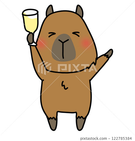 Capybara toasting at a party 122785384