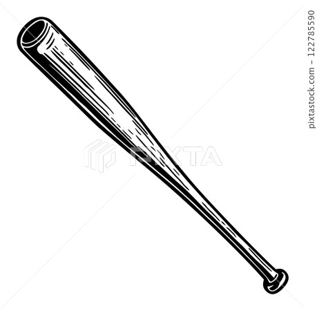 black baseball bat hand drawn style no background black baseball bat hand drawn style no background 122785590