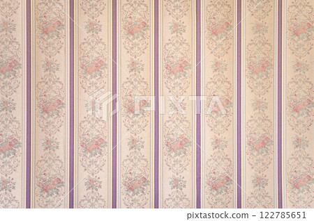 Floral curtain pattern 122785651