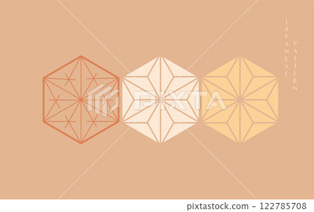 Abstract art template with geometric pattern. Minimal background in oriental style. Japanese banner with line art vector. Abstract art template with geometric pattern. Minimal background in oriental style. Japanese banner with line art vector. 122785708