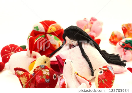 縐綢工藝吊墜娃娃和雛人偶 縐綢工藝吊墜娃娃和雛人偶 122785984