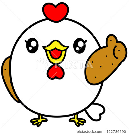 Chicken wings cute character chicken good 122786390