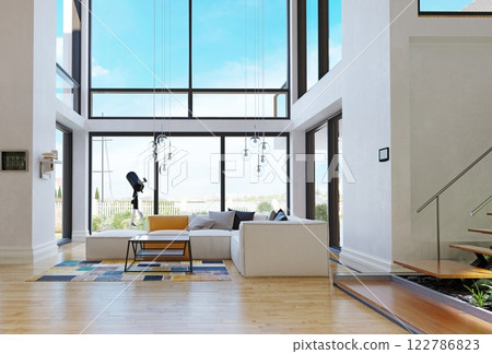 modern house interior. 122786823