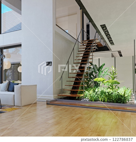 modern house interior. modern house interior. 122786837