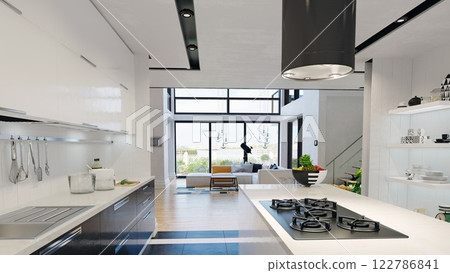 modern house interior. modern house interior. 122786841