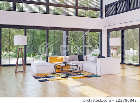 modern house interior. modern house interior. 122786842