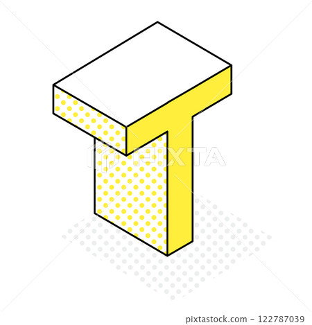 Isometric_three-dimensional simple alphabet T Isometric_three-dimensional simple alphabet T 122787039