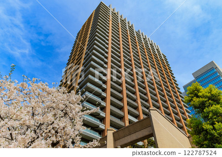 東京千代田區神田神保町東京公園塔前的櫻花 122787524
