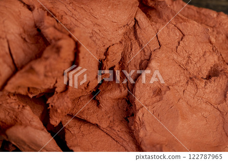 a special paste with the addition of orange clay for creativity and modeling 122787965