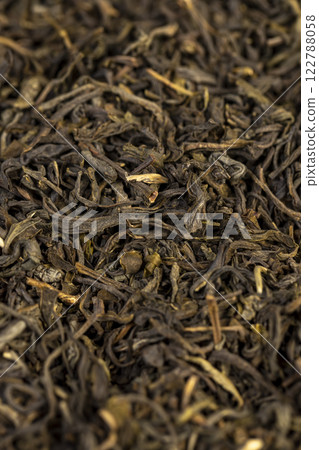 high quality dry, not cooked green tea close up 122788058