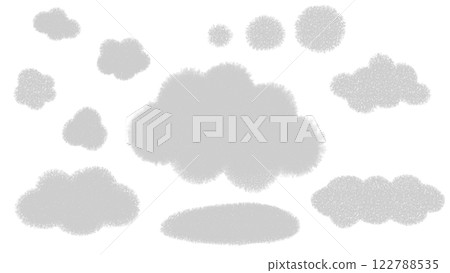 Cute illustration of fluffy clouds 122788535