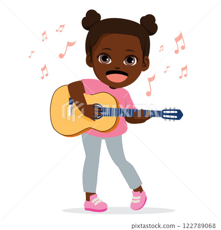 African Ethnicity Girl Playing Guitar African Ethnicity Girl Playing Guitar 122789068