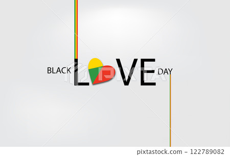 Illustration celebrating Black Love Day Illustration celebrating Black Love Day 122789082